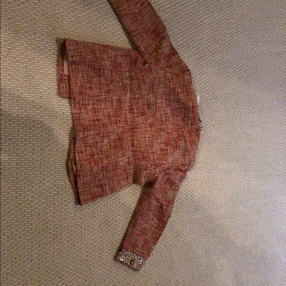New Woman's Embellished Tweed Jacket Size: Chico's size 1 - Picture 9 of 10